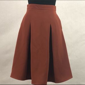 F21 high waist pleated skirt
